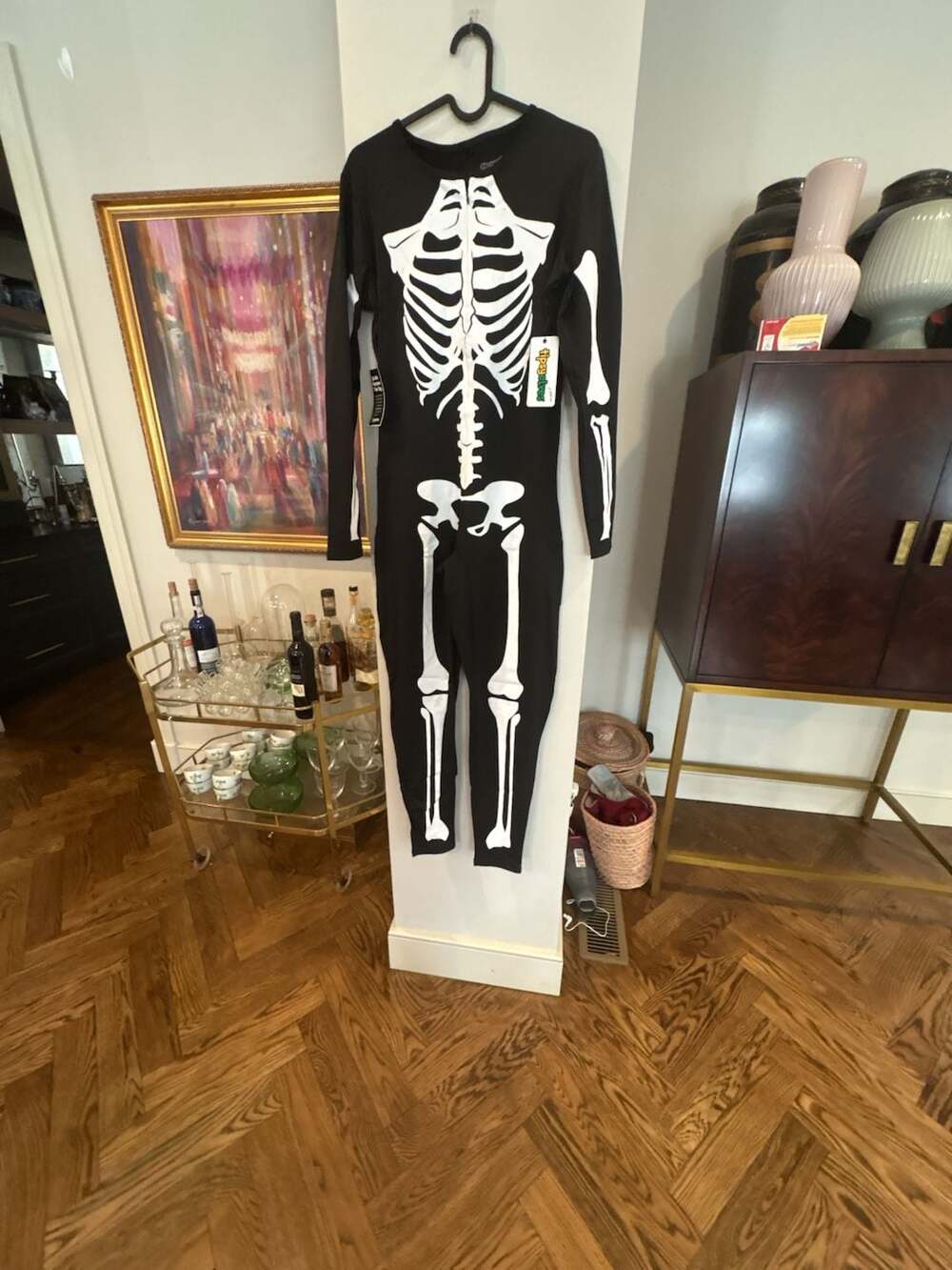 Black white Tipsy Elves Skeleton Bodysuit Black Size XL new with tags - Picture 3 of 8